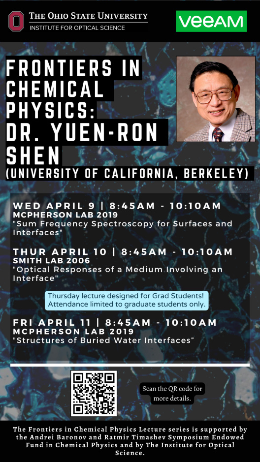Frontiers in Chemical Physics - Dr. Yuen-Ron Shen (University of